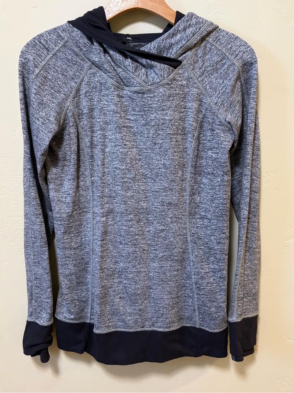 Lululemon Think Fast Hoodie Sz 6 In Space Dye Camo Black/Slate W/ Red Lulu bag